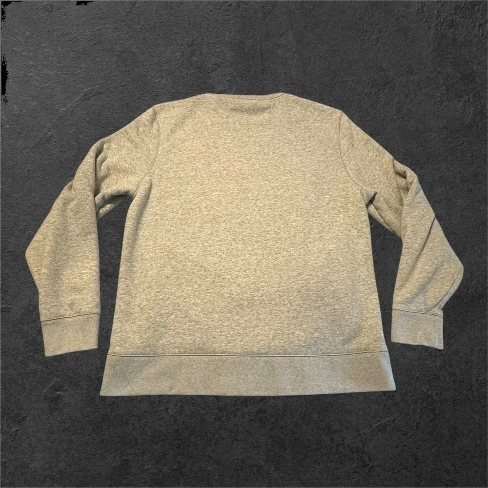 Banana Republic Sweatshirt Mens Large Gray Sherpa Lined Crewneck Pocket